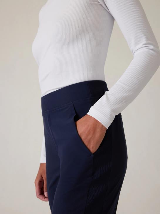 Athleta femmes pantalon brooklyn taille mi-haute à la cheville JRTZ60 vêtements marine