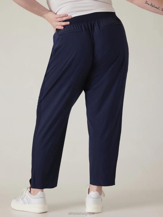 Athleta femmes pantalon brooklyn taille mi-haute à la cheville JRTZ60 vêtements marine