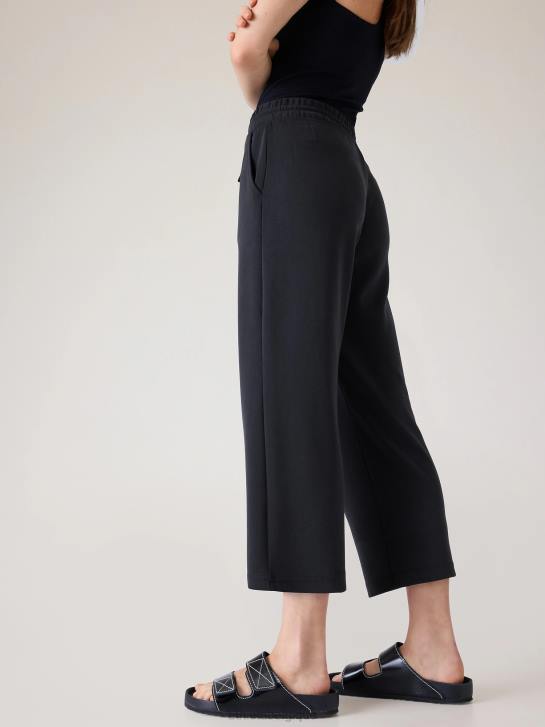 Athleta femmes pantalon court droit seasoft JRTZ49 vêtements noir
