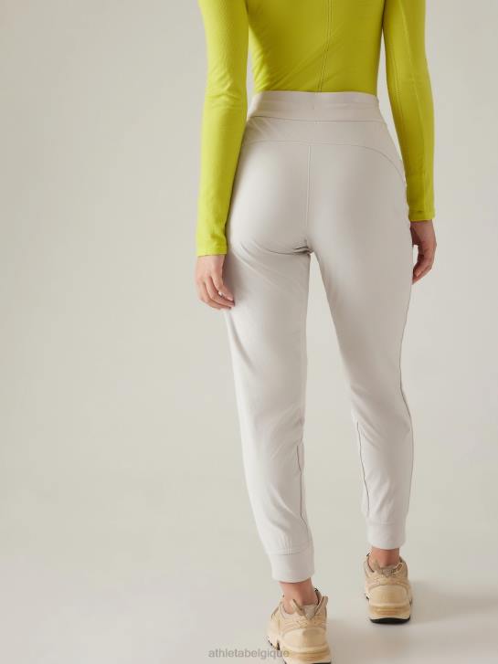 Athleta femmes pantalon de jogging hybride taille mi-haute Headlands JRTZ22 vêtements bouleau gris