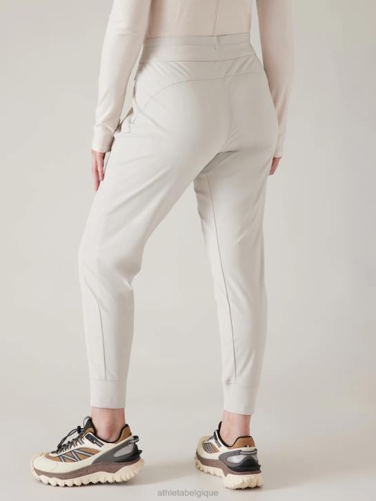 Athleta femmes pantalon de jogging hybride taille mi-haute Headlands JRTZ22 vêtements bouleau gris