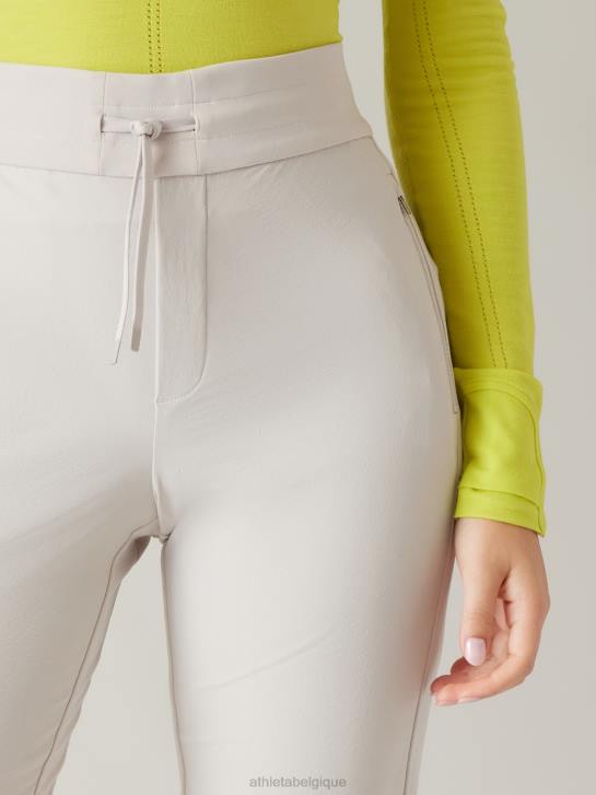 Athleta femmes pantalon de jogging hybride taille mi-haute Headlands JRTZ22 vêtements bouleau gris