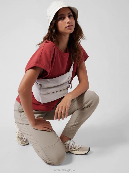 Athleta femmes pantalon de jogging hybride taille mi-haute Headlands JRTZ22 vêtements bouleau gris