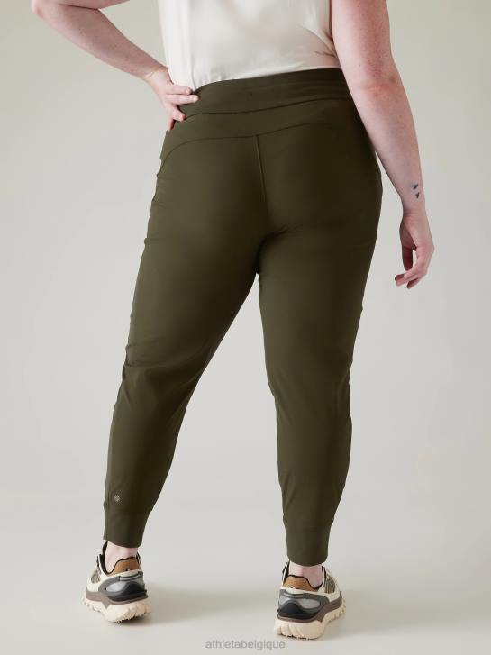 Athleta femmes pantalon de jogging hybride taille mi-haute Headlands JRTZ33 vêtements tremble, olive