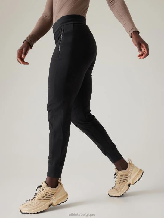 Athleta femmes pantalon de jogging hybride taille mi-haute Headlands JRTZ74 vêtements noir