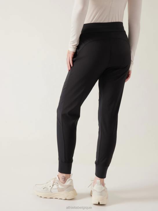 Athleta femmes pantalon de jogging hybride taille mi-haute Headlands JRTZ74 vêtements noir