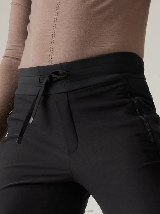 Athleta femmes pantalon de jogging hybride taille mi-haute Headlands JRTZ74 vêtements noir