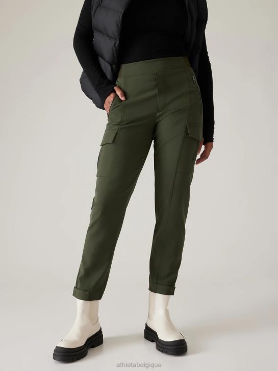 Athleta femmes pantalon de jogging taille haute à motif cargo sans fin JRTZ84 vêtements tremble, olive