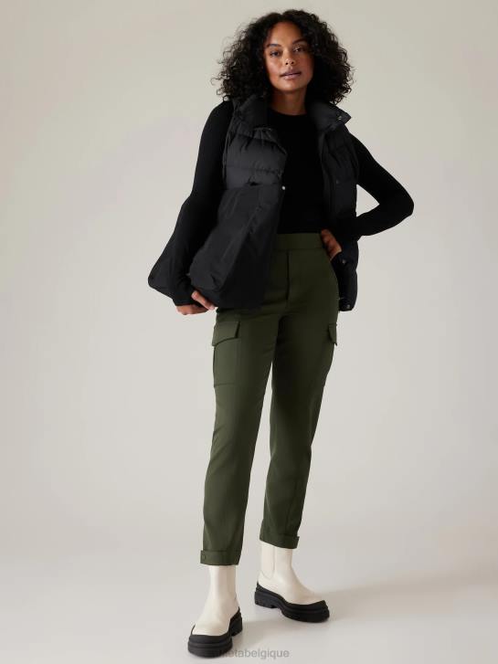Athleta femmes pantalon de jogging taille haute à motif cargo sans fin JRTZ84 vêtements tremble, olive