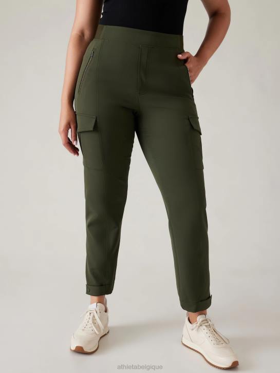 Athleta femmes pantalon de jogging taille haute à motif cargo sans fin JRTZ84 vêtements tremble, olive