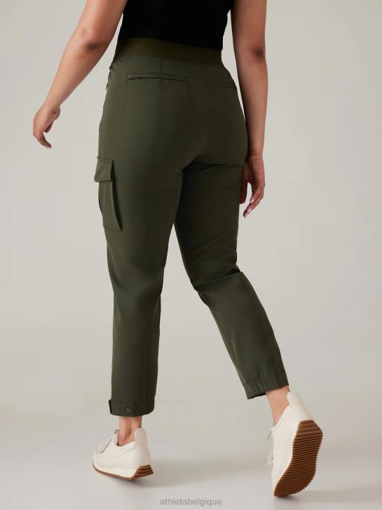 Athleta femmes pantalon de jogging taille haute à motif cargo sans fin JRTZ84 vêtements tremble, olive
