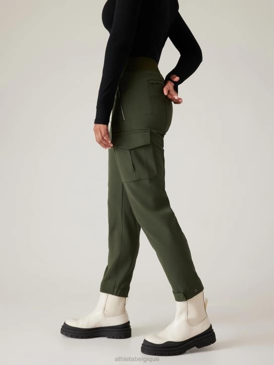 Athleta femmes pantalon de jogging taille haute à motif cargo sans fin JRTZ84 vêtements tremble, olive