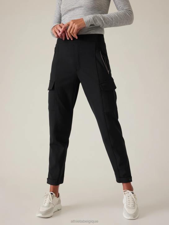 Athleta femmes pantalon de jogging taille haute à motif cargo sans fin JRTZ99 vêtements noir