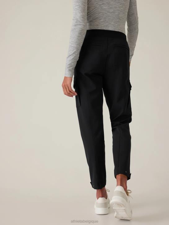 Athleta femmes pantalon de jogging taille haute à motif cargo sans fin JRTZ99 vêtements noir