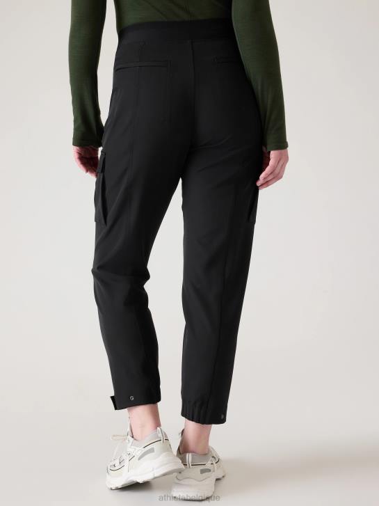 Athleta femmes pantalon de jogging taille haute à motif cargo sans fin JRTZ99 vêtements noir