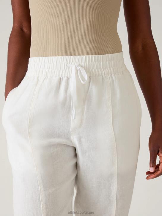 Athleta femmes pantalon à la cheville en lin retraite JRTZ166 vêtements lis calla