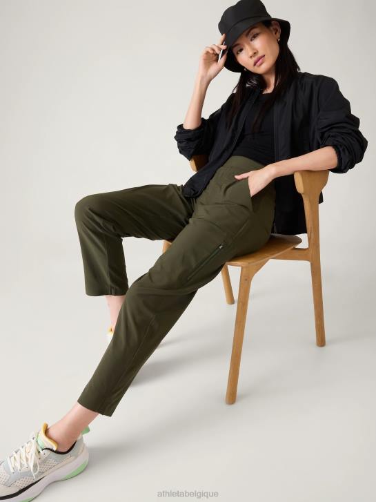 Athleta femmes pantalon utilitaire à la cheville brooklyn JRTZ41 vêtements tremble, olive