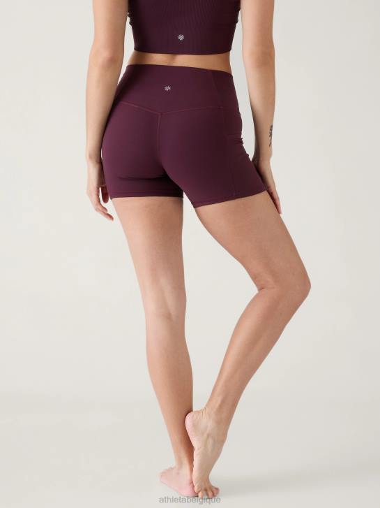 Athleta femmes salutation cachette 5 court JRTZ122 vêtements cabernet épicé