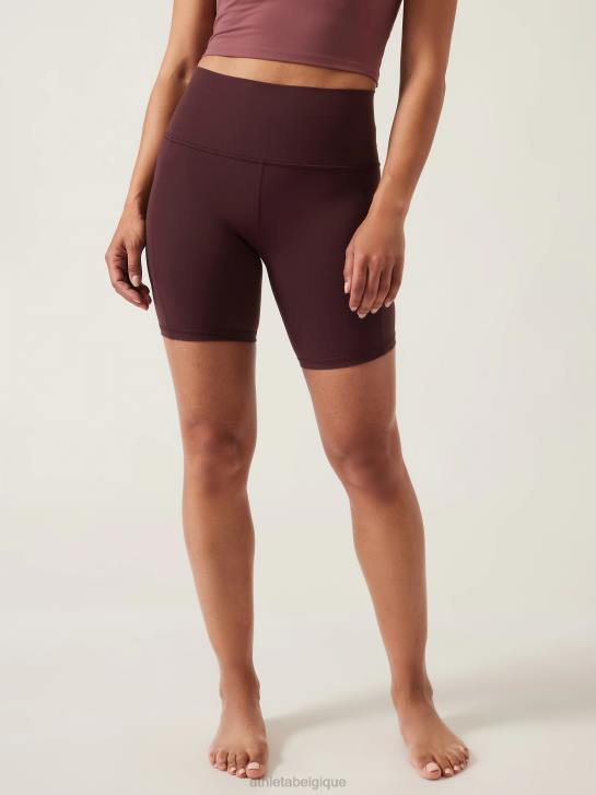 Athleta femmes salutation stash short taille ultra haute 7" JRTZ11 vêtements cabernet épicé