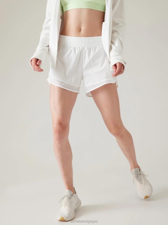 Athleta femmes short de course en maille JRTZ21 vêtements blanc brillant