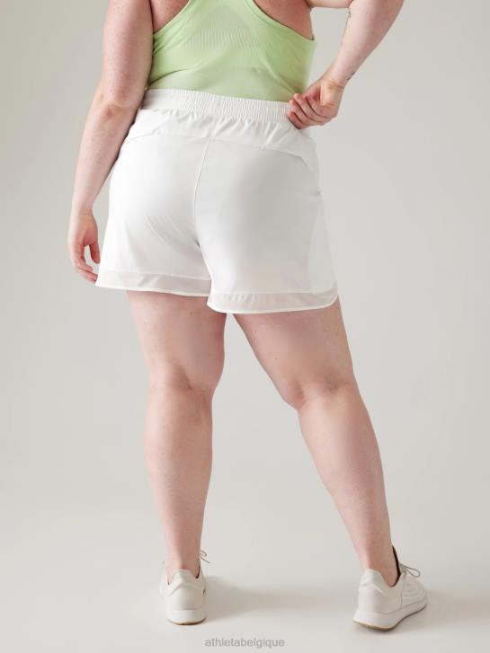 Athleta femmes short de course en maille JRTZ21 vêtements blanc brillant