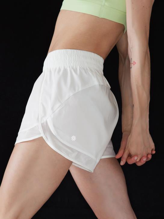 Athleta femmes short de course en maille JRTZ21 vêtements blanc brillant