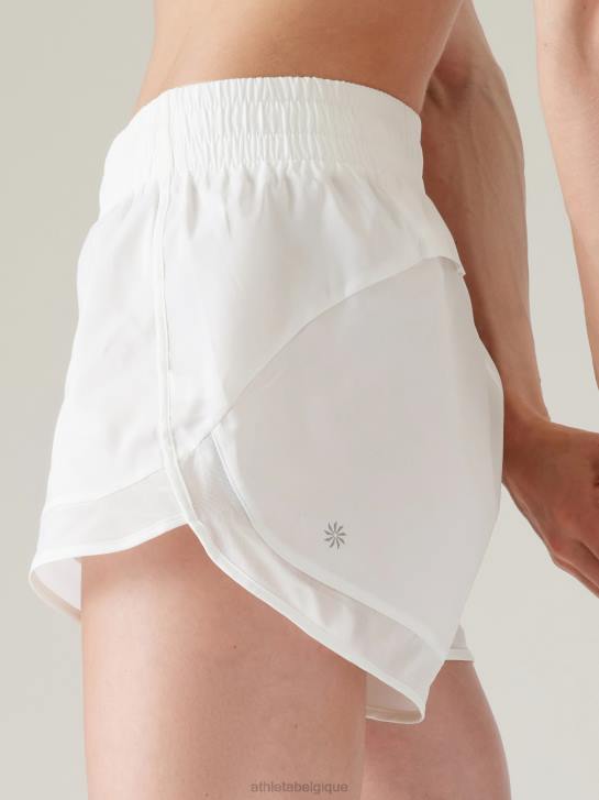 Athleta femmes short de course en maille JRTZ21 vêtements blanc brillant