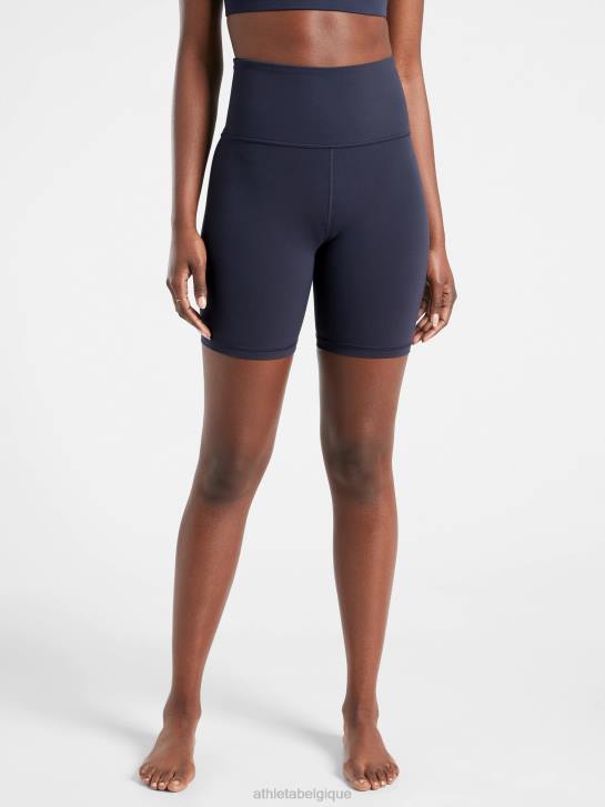 Athleta femmes short elation 7'' taille ultra haute JRTZ68 vêtements marine