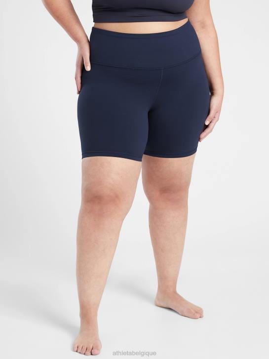 Athleta femmes short elation 7'' taille ultra haute JRTZ68 vêtements marine