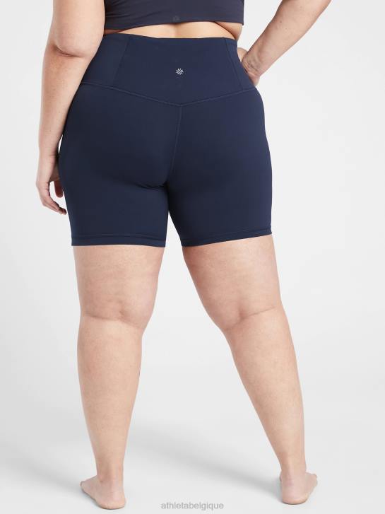 Athleta femmes short elation 7'' taille ultra haute JRTZ68 vêtements marine