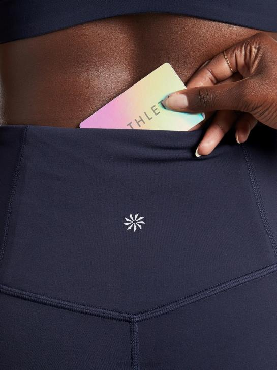 Athleta femmes short elation 7'' taille ultra haute JRTZ68 vêtements marine