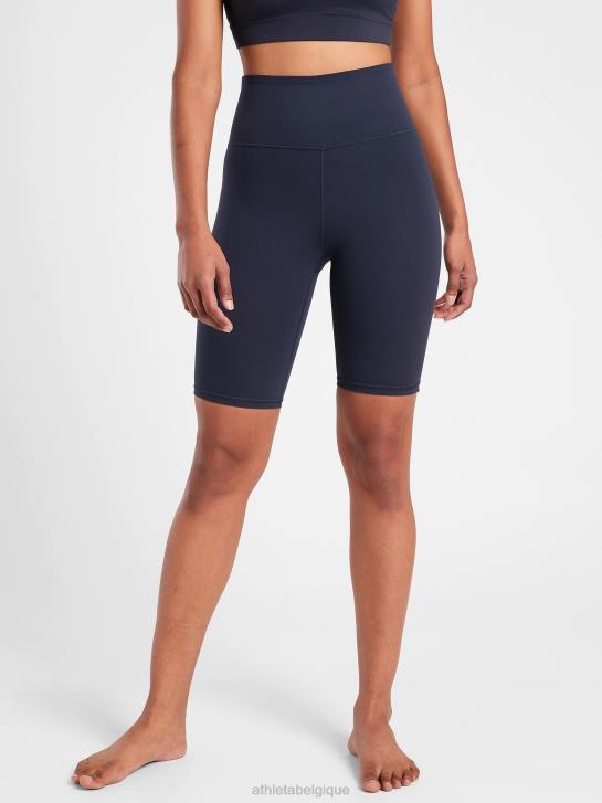 Athleta femmes short elation 9'' taille ultra haute JRTZ87 vêtements marine