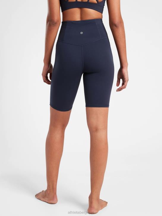 Athleta femmes short elation 9'' taille ultra haute JRTZ87 vêtements marine