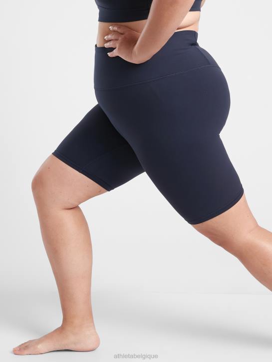 Athleta femmes short elation 9'' taille ultra haute JRTZ87 vêtements marine