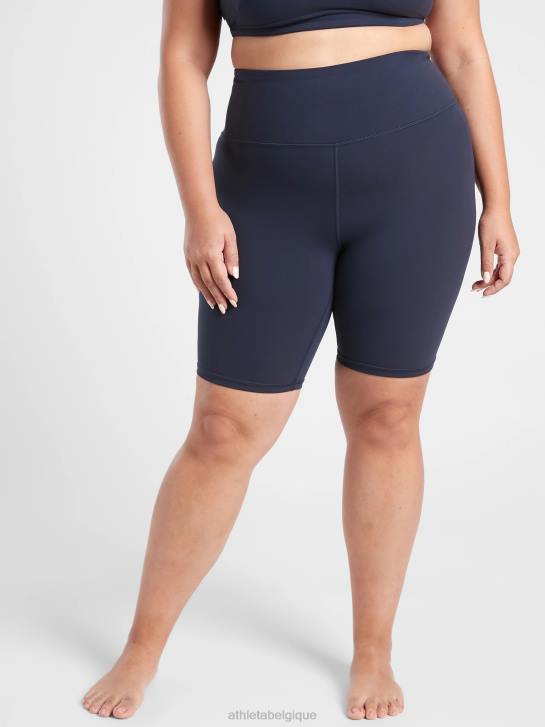 Athleta femmes short elation 9'' taille ultra haute JRTZ87 vêtements marine