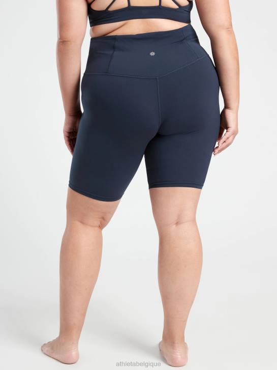 Athleta femmes short elation 9'' taille ultra haute JRTZ87 vêtements marine