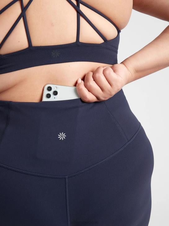 Athleta femmes short elation 9'' taille ultra haute JRTZ87 vêtements marine