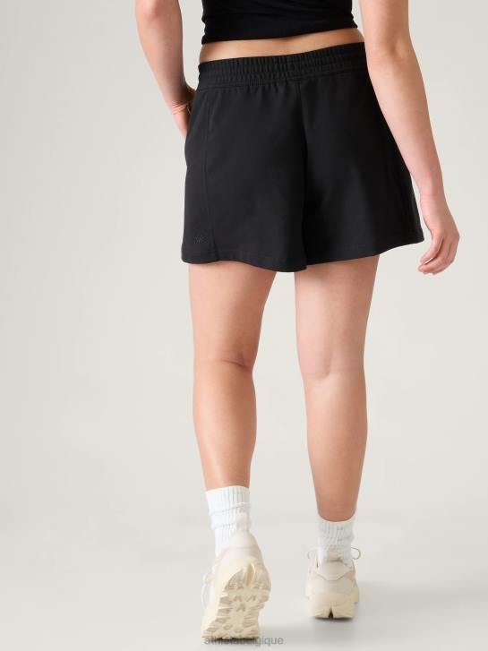 Athleta femmes short rétro en éponge JRTZ160 vêtements noir