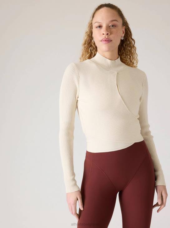 Athleta femmes pull clés JRTZ392 vêtements crème chantilly