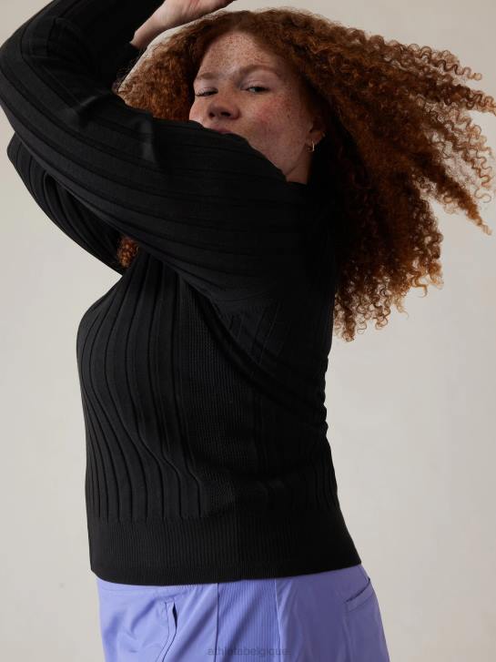 Athleta femmes pull de parcours JRTZ298 vêtements noir