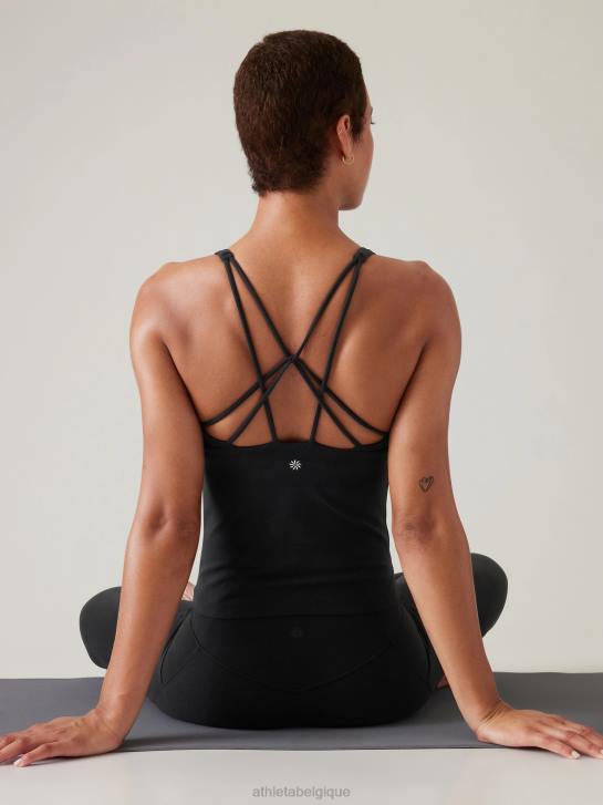 Athleta femmes débardeur soutien-gorge intégré réconfort JRTZ521 vêtements noir