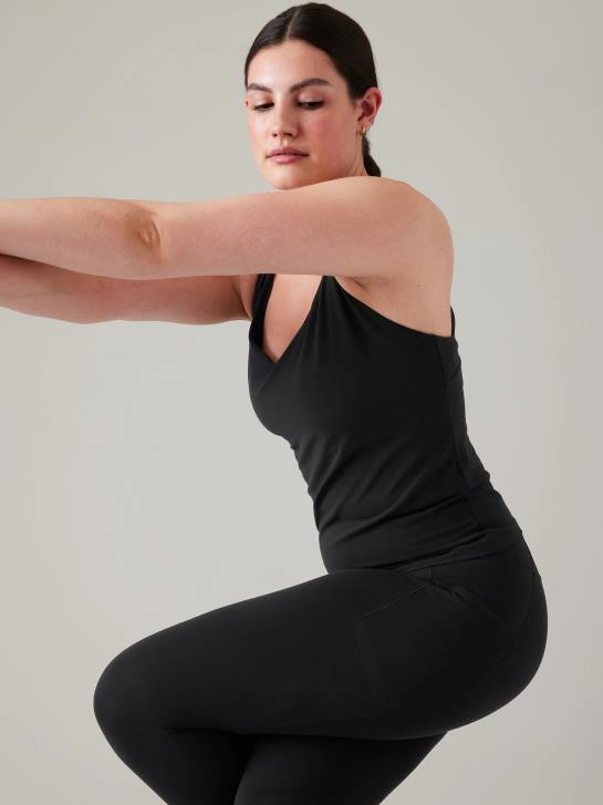 Athleta femmes débardeur soutien-gorge intégré réconfort JRTZ521 vêtements noir