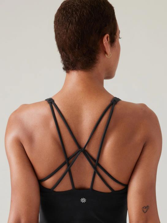 Athleta femmes débardeur soutien-gorge intégré réconfort JRTZ521 vêtements noir
