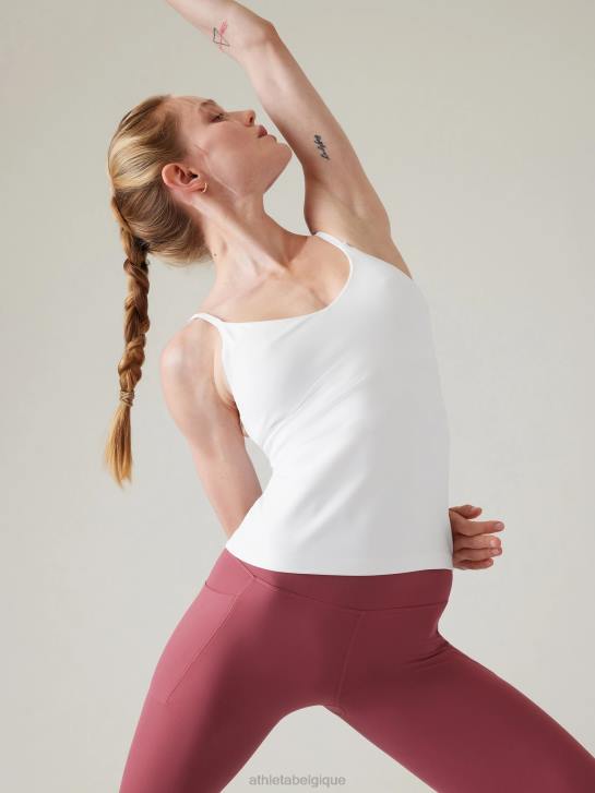 Athleta femmes elation col en v soutien-gorge intégré débardeur a-c JRTZ492 vêtements blanc brillant