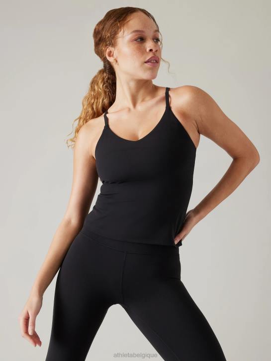 Athleta femmes elation col en v soutien-gorge intégré débardeur d-dd JRTZ317 vêtements noir