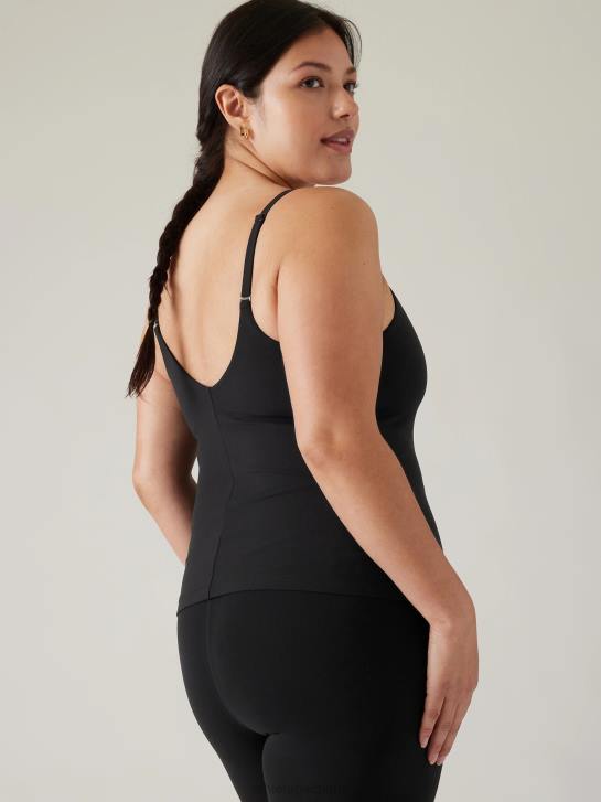 Athleta femmes elation col en v soutien-gorge intégré débardeur d-dd JRTZ317 vêtements noir