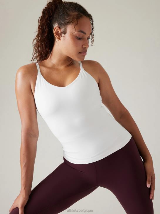 Athleta femmes elation col en v soutien-gorge intégré débardeur d-dd JRTZ385 vêtements blanc brillant