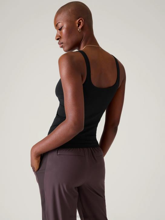 Athleta femmes renouveler le débardeur de soutien-gorge intégré à fines bretelles sans couture JRTZ427 vêtements noir