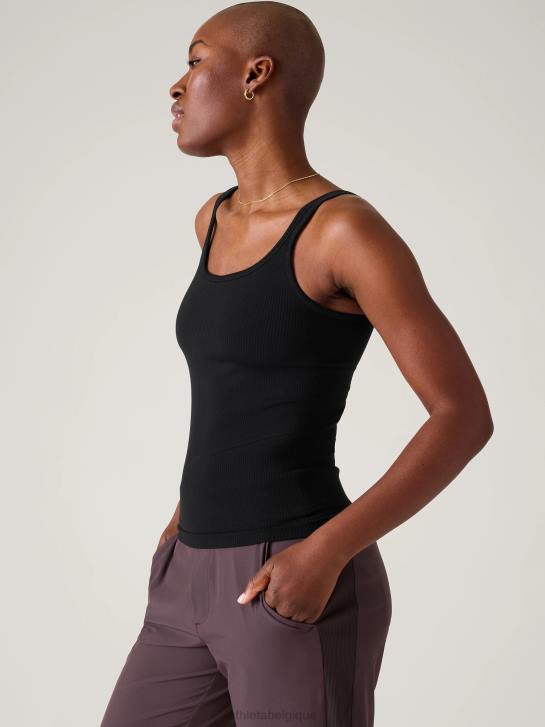 Athleta femmes renouveler le débardeur de soutien-gorge intégré à fines bretelles sans couture JRTZ427 vêtements noir