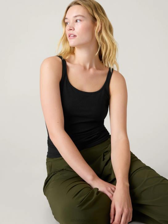 Athleta femmes renouveler le débardeur de soutien-gorge intégré à fines bretelles sans couture JRTZ427 vêtements noir